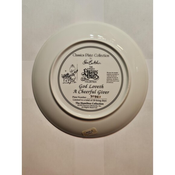 Vintage Collectible Precious Moments Plate Decorative Classic Home Decor - Picture 2 of 4